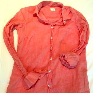 Jcrew red, light, button down top